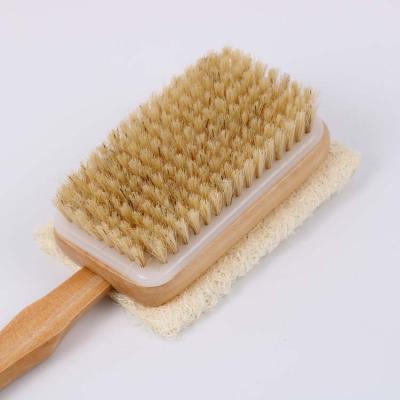 China All Natural 100% Natural Eco-Friendly Hair Brush With Cotton Rope Massages Scrape Wooden Hair Scalp Massager Brush Anti-Static for sale