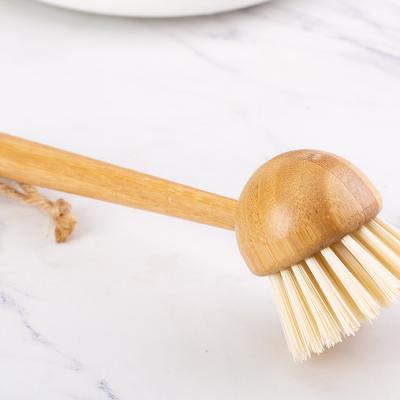 China Sustainable Environmental Friendly Bamboo Fiber Kitchen Wooden Tableware Hanging Bamboo Pot Brush for sale