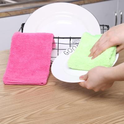 China 30*30cm Viable Quick Dry Soft Kitchen Towel Windows Clean Microfiber Cleaning Rags Dish Streak Microfiber Kitchen Rags Wash Cloth for sale