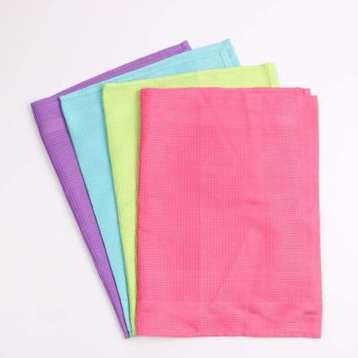 China 4060 Waffle Kitchen Towel Microfiber Cloth Viable Microfiber Woven Kitchen Towel For Home Hotel for sale