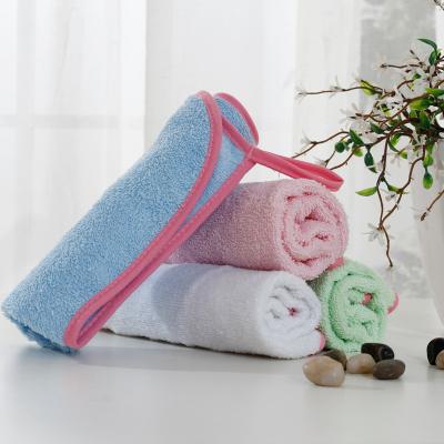 China Tablet Wholesale 100% Cotton Microfiber Plain Washcloths Macaron Color 40x40 Macaron Yellow Pink Blue Baby Wash Cloth Kids Bath Face Towel for sale