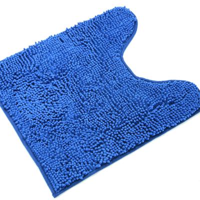 China Durable Chenille TPR Toilet Mat Rug Carpet Quick Dry Microfiber Non-Slip Washable Bathroom Mat For Tub Shower for sale