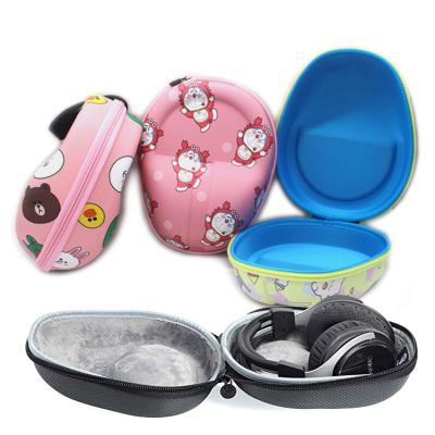 China Custom Colorful Cute Printing 5mm Shockproof Eva Hard Shell Headphone Earphone Carry Case Bag for AKG K240 K701 K702 K550 for sale