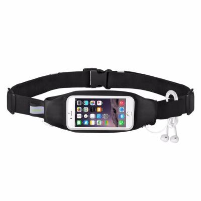 China Custom Waterproof Nylon Reflective Sport Zipper Fanny Pack for sale