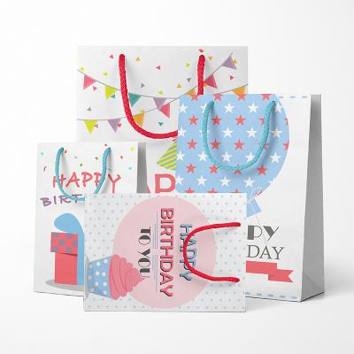 China Wholesale Handmade Fashion Colorful Happy Birthday Cardboard Paper Gift Packaging Manufacturer Luxury Paper Bags For Party for sale