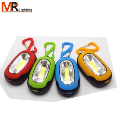 China ABS COB LED Portable Waterproof Mini Flashlight Key Chain Torch Handy Flash Light Lamp For Hunting for sale