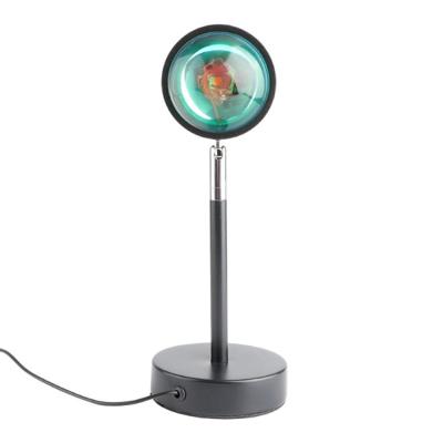 China Sunset and sunset hotel USB charging RGB16 to color remote control adjustable background living atmosphere table lamp for sale