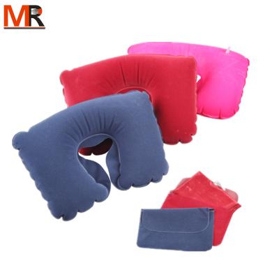 China Custom PVC Inflatable Floating Foldable Inflatable Travel Neck Pillow Travel Neck U Pillow for sale