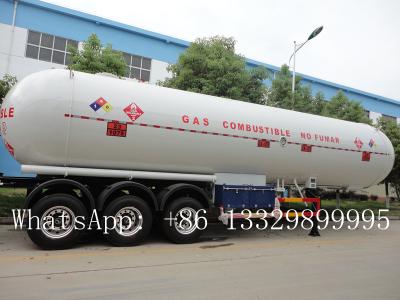 China New Product Q345R/Q370R 56m3 lpg tank trailer with sun shield for sale, CLW brand BPW 3 axles bullet lpg gas trailer for sale