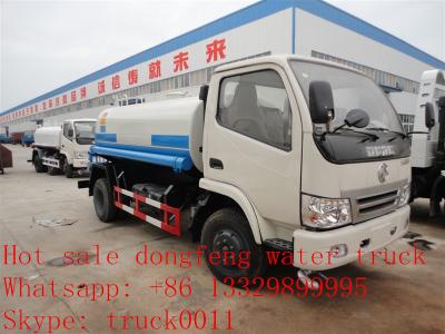 China cheapesr price Dongfeng XBW LHD 4*2 5,000L water tank for sale, Factory sale good price dongfeng 5m3  cistern truck for sale