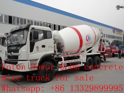 China 2017s new best price 8m3 FOTON ROWOR 6x4 concrete mixer truck for sale, factory sale good price cement mixer truck for sale