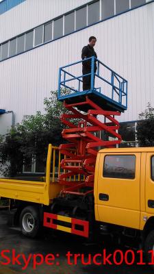 China hot sale dongfeng brand 14m aerial working platform truck with bucket, best price hydraulic aerial working bucket truck for sale