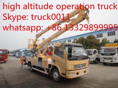 China dongfeng duolika 14-16m overhead working truck for export, high altitude operation truck, aerial working platform truck for sale