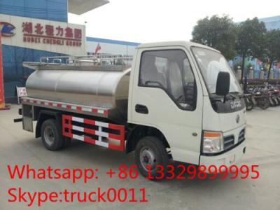 China factory direct sale best price dongfeng 2,000L-4,000L milk tank, 2019s new stainless steel liquid food transported truck for sale