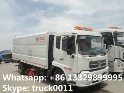 China dongfeng 4*2 LHD Cummins 180hp/185hp diesel road sweeper cleaning vehicle for sale, best price CLW road cleaning vehicle for sale