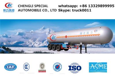 China CLW brand ASME standard LPG tank trailer 40500~59520L for sale, factory sale best price ASME LPG gas tanker trailer for sale