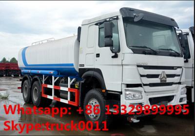 China SINO TRUK HOWO 6*4 LHD/RHD 20,000L carbon steel water truck for sale, HOWO 336hp 20m3 water truck for drinkling water for sale