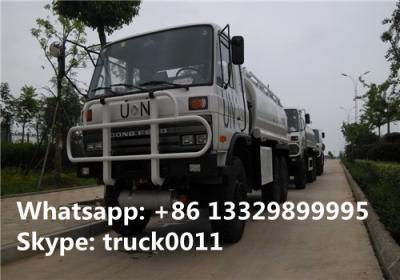 China Dongfeng 190hp diesel 6*6 all wheels drive off road fuel truck for sale, oil tank truck, best price 10cbm oil tanker for sale