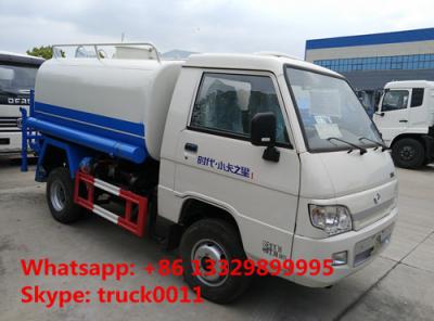 China forland new 4*2 LHD mini 3cbm water tank truck for sale, hot sale best price forland brand 3,000L small cistern truck for sale