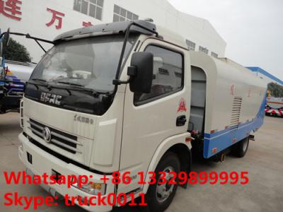 China new dongfeng 4*2 LHD 120hp Euro 4 street sweeper truck for sale,best price factory sale road vacuum sweeping vehicle for sale