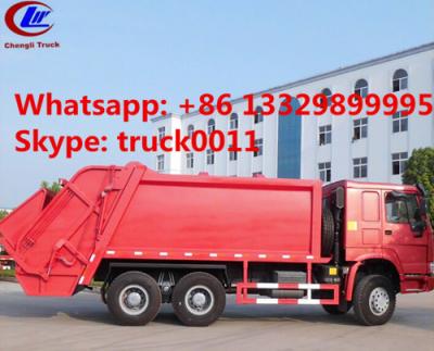 China new sinotruk howo brand 20ton compactor garbage truck for sale, hot sale best price howo 6x4 garbage truck for sale for sale