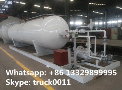 China 20,000L mobile skid-mounted lpg gas refilling station for gas cylinders, 8 metric tons skid-mounted propane plant for sale