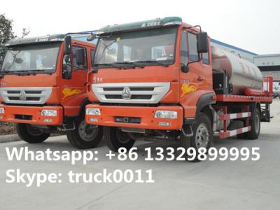 China SINO TRUK HOWO brand 10000 liter bitumen paver, 10 m3 bitumen tanker truck, asphalt sprayinger tank truck for sale for sale