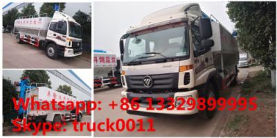 China total new FOTON Aumark 12m3 electronic discharging feed truck for sale, livestock farm-oriented animal feed pellet truck for sale