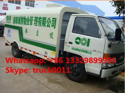 China JMC brand 109hp diesel vacuum sweeper truck for sale, factory direct sale best price JMC 4*2 LHD sweeper suction truck for sale