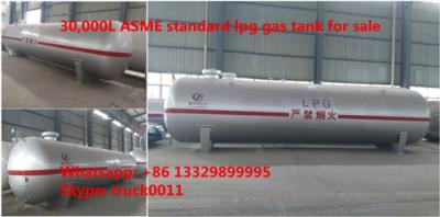 China High quality and best price ASME standard lpg gas storage tank for sale, Factory sale ASME stamped 30,000L propane tank for sale