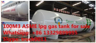 China factory direct sale best price ASME 100m3 propane gas storage tank, ASME surface cooking gas storage tank 100m3 for sale for sale