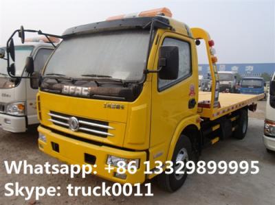 China CLW5080TQZ4 dongfeng 120hp 3tons road wrecker truck for sale, factory sale best price dongfeng flatbed towing vehicle for sale