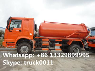 China HOT SALE! SINO TRUK HOWO brand 4*4 10m3 sewage suction trucks, factory sale best price HOWO 10m3 sludge tank truck for sale