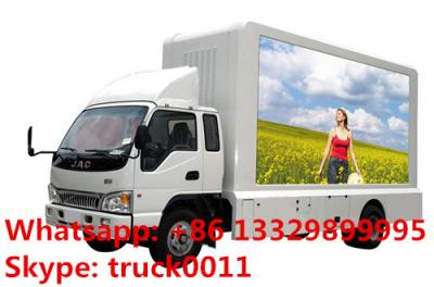 China HOT SALE JAC 4*2 LHD mobile digital billboard LED advertising vehicle,JAC brand mobile outdoor LED screen truck for sale