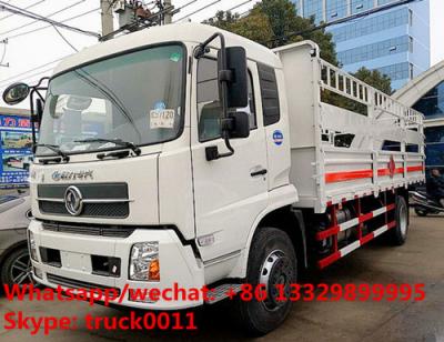 China dongfeng tianjin 170hp/190hp gas canisters transporting vehicle for sale, best price stake van truck for gas cylinders for sale