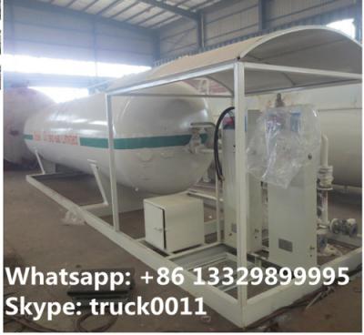 China Hot sale China supplier of mobile skid propane gas refilling station with digital scales, skid lpg tank with scale for sale