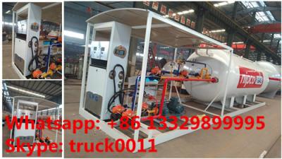 China bottom price 10,000Liters skid lpg gas station for filling taxi, factory sale 10m3 skid lpg tank witjh lpg dispenser for sale