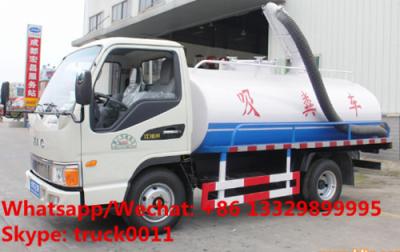 China Factory customized JAC brand 4*2 LHD 4m3 fecal suction truck for sale, HOT SALE! China cesspoolage tank truck for sale