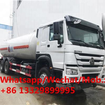 China SINO TRUK HOWO 6*4 LHD 25,000L LPG Gas Tank Truck for sale, HOT SALE!  HOWO bulk propane gas tanker delivery truck for sale