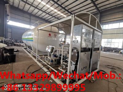 China Factory sale best price 5tons mobile skid lpg gas station with double lpg gas dispenser for domestic gas cylinders for sale