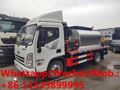 China Customized new HYUNDAI LHD 130hp 4cbm 3tons intelliegent asphalt distributing vehicle for sale, bitumen tanker truck for sale