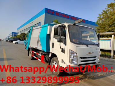 China HOT SALE! JMC brand kaiyun 4*2 LHD 7CBM garbage compactor truck, 5tons compacted garbage collecting vehicle for sale for sale