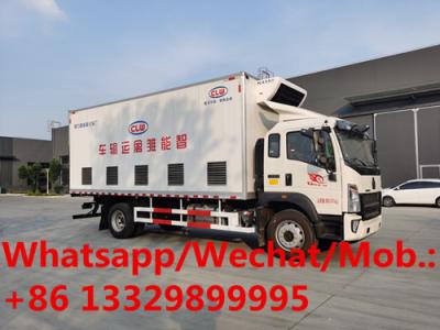 China HOT SALE! SINO TRUK HOWO 4*2 LHD 5.6m length 220hp day old chick transported vehicle, poultry baby chick van truck for sale