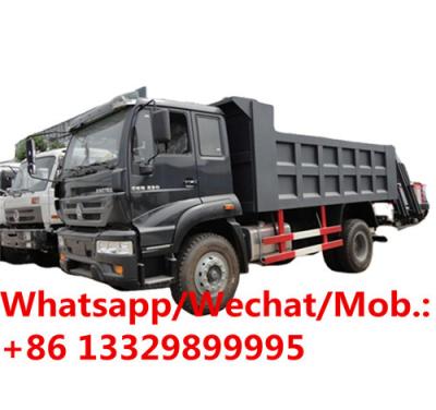 China customized new SINO TRUK HOWO 4*2 LHD 266hp 10ton capacity howo dump truck for Ghana, 19cbm dump tipper vehicle for sale for sale