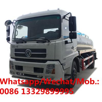 China HOT SALE! Dongfeng 10m3 stainless steel material Potable Water Truck, foodgrade drinking water tanker vehicle for sale for sale