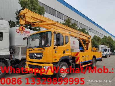 China dongfeng D9 22m working height folded truck mounted aerial working platform for sale, High altitude operation vehicle for sale