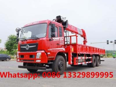 China HOT SALE! Dongfeng 6*4 10T telescopic crane boom mounted on truck, good price 10T-12T cargo truck with crane for sale for sale