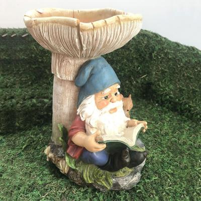 China China China Wholesale Resin Gnome With Mushroom Vessel for sale