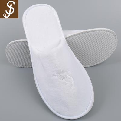 China Fashion Trend S&J 100% Cotton Most Popular Comfortable White Cotton Indoor Hotel Spa Slippers For Kids Adults for sale