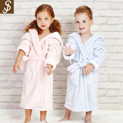 China S&J Super Soft Warm Comfortable Flannel Animal Children's Breathable Bathrobes for sale